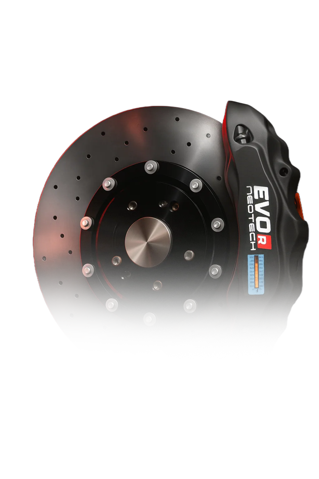 Neotech EVO R big brake kit — cross-drilled rotor and black caliper
